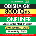 8000 Odisha Gk One Liner Questions Bank